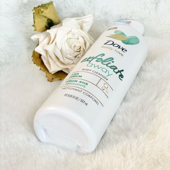 New with tags DOVE BODY LOVE EXFOLIATE AWAY CLEANSER w/AHA SERUM +Exfoliants - Picture 4 of 4